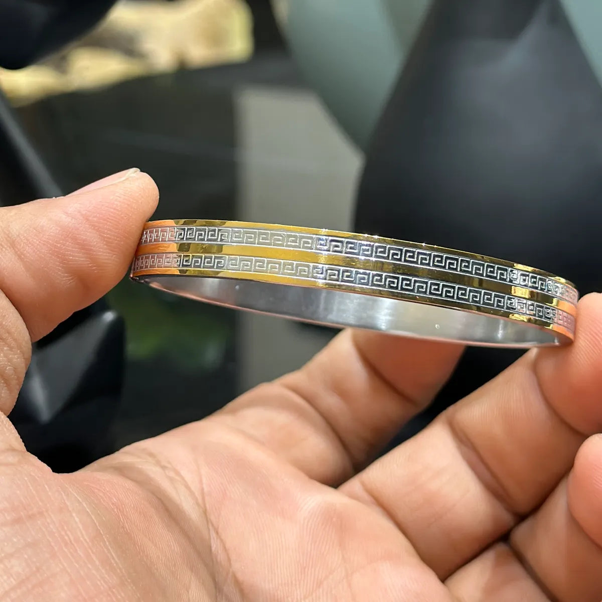 24K Gold Platted Anti Tarnish Stainless Steel Kada