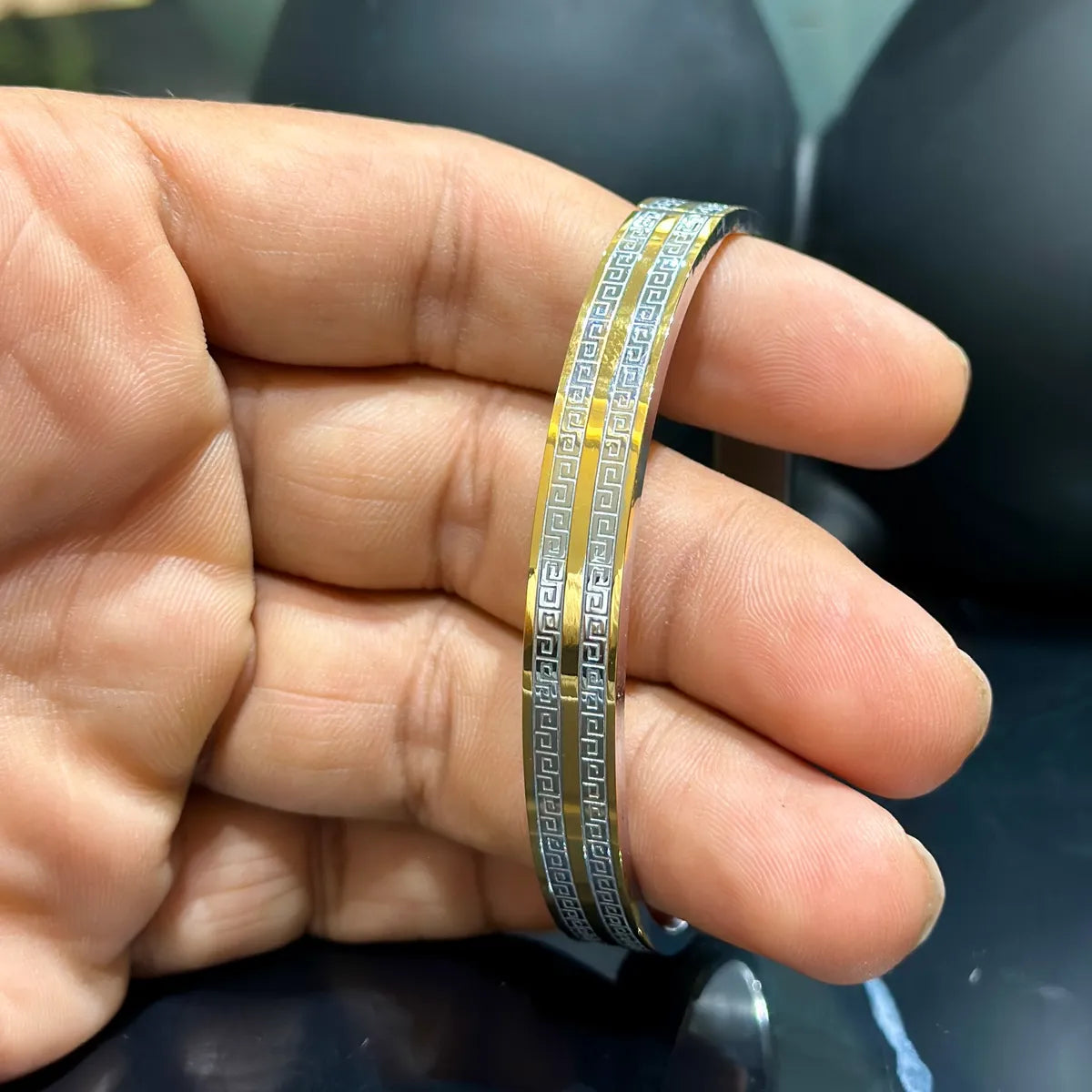 24K Gold Platted Anti Tarnish Stainless Steel Kada