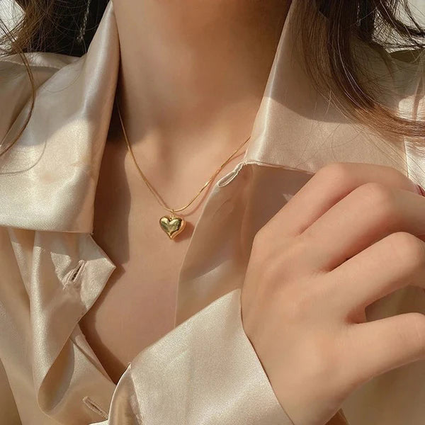 Gold-Plated Anti Tarnish Heart Themed Pendant